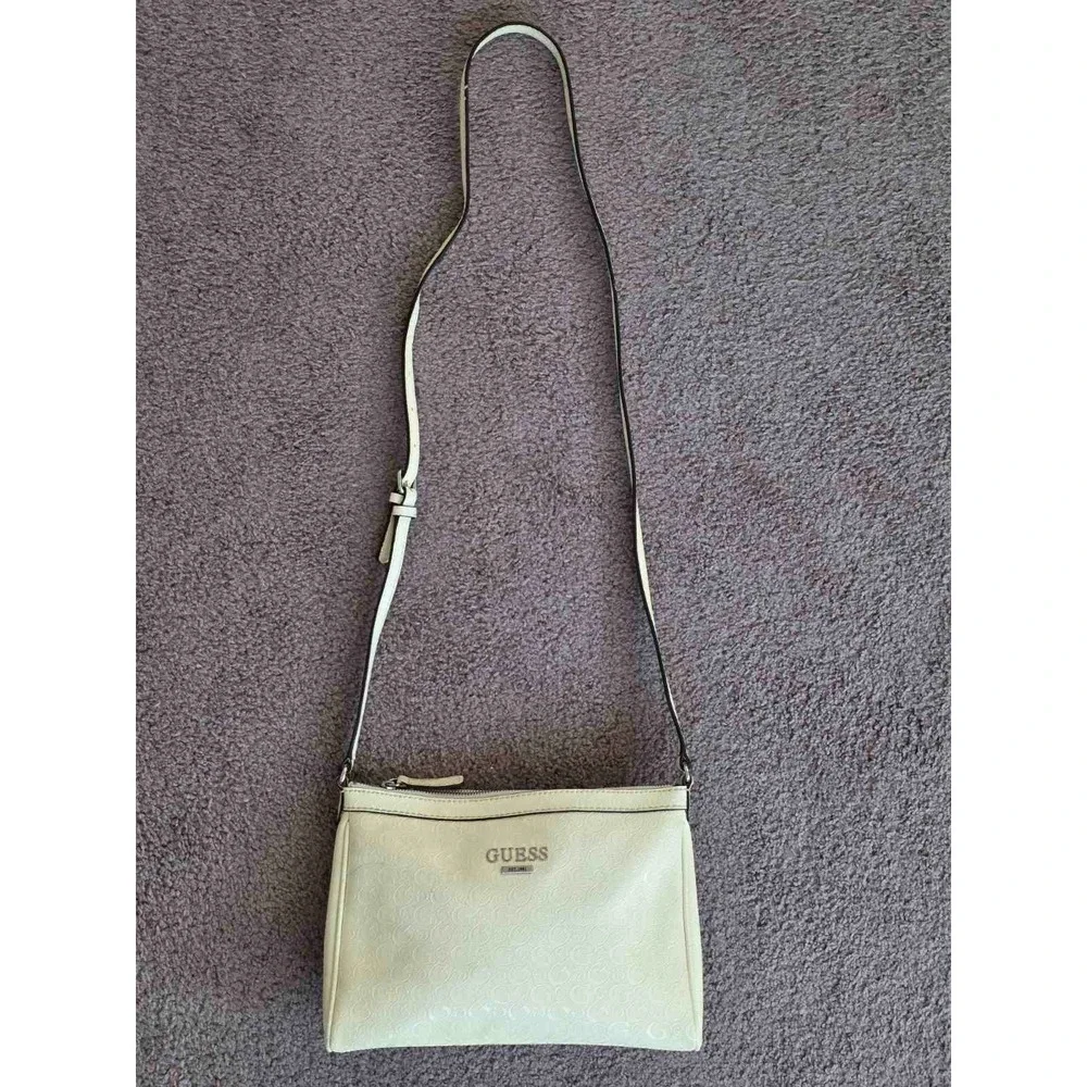 Guess‎ Purse White Cream Crossbody Handbag Shoulder Bag Purse BB508814